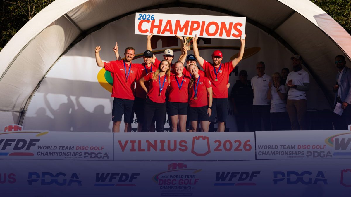 World Team Disc Golf Championships の表彰式（ビリニュス）